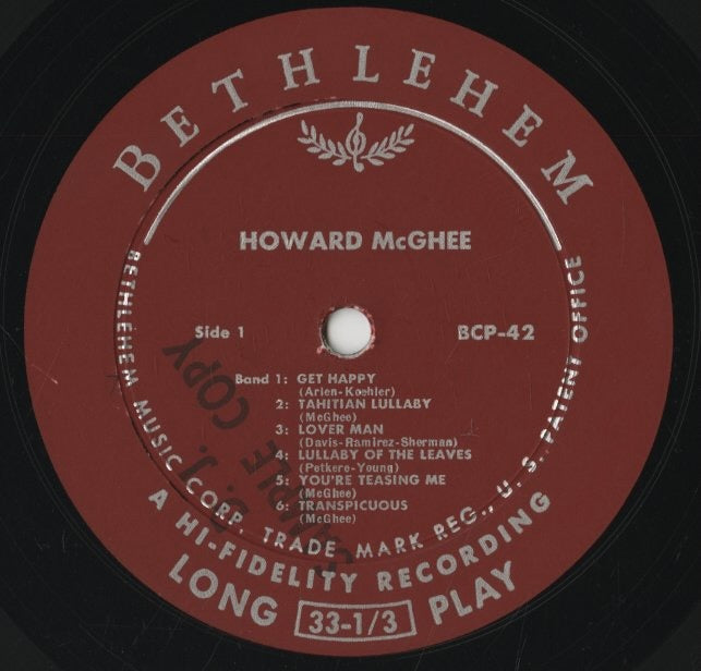 Howard McGhee / ハワード・マギー / The Return Of Howard McGhee (BCP-42)