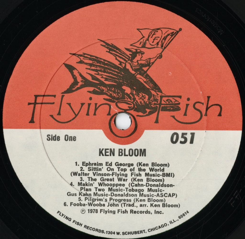 Ken Bloom - S.T. (FF-051) 1978 US Flying Fish|中古LP