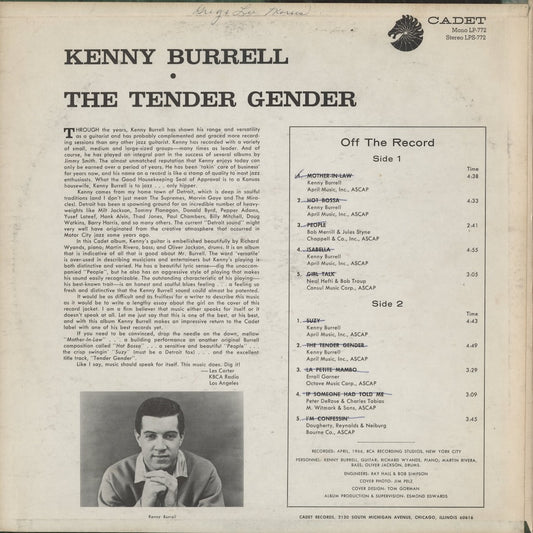 Kenny Burrell – The Tender Gender (LPS-772) 1966 US Cadet|中古LP