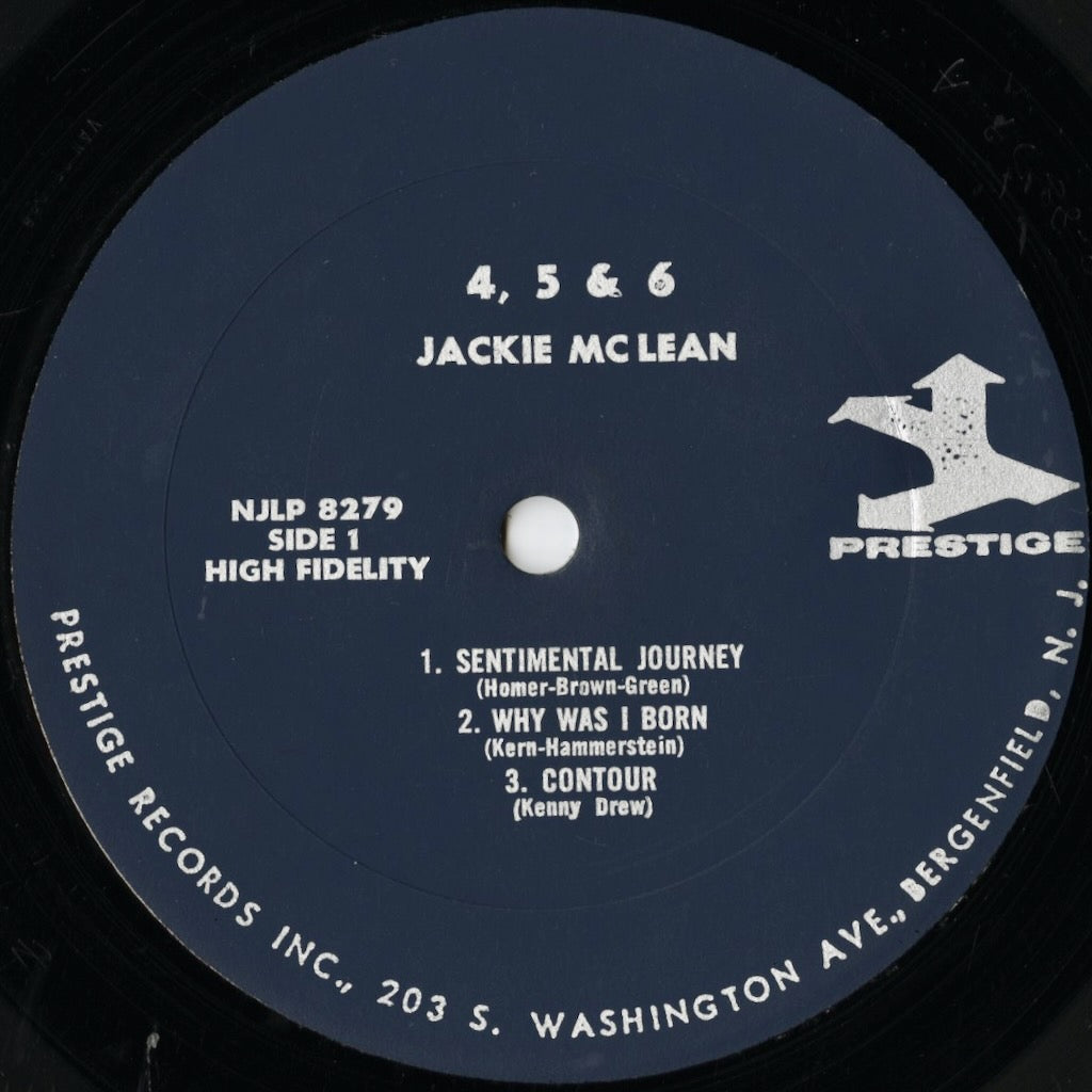 Jackie McLean / ジャッキー・マクリーン / 4,5 & 6 (NJ 8279)
