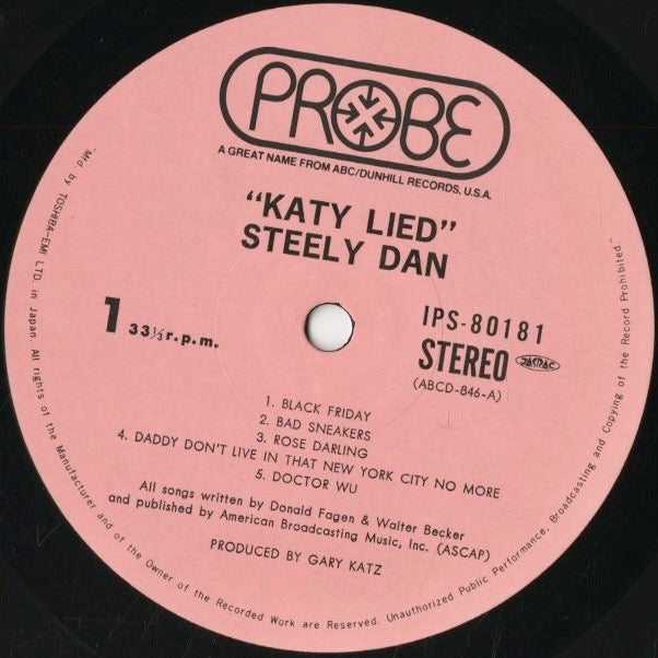 Steely Dan / スティーリー・ダン / Katy Lied (IPS-80181)