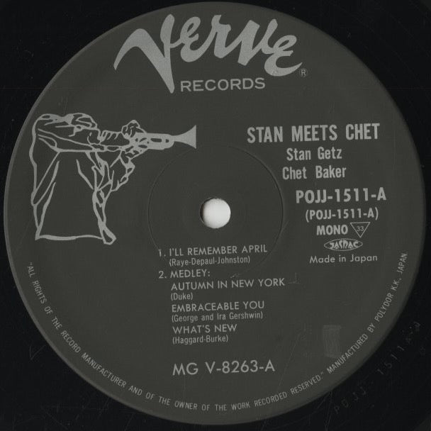 Stan Getz - Chet Baker / スタン・ゲッツ チェット・ベイカー / Stan Meets Chet (POJJ-1511)