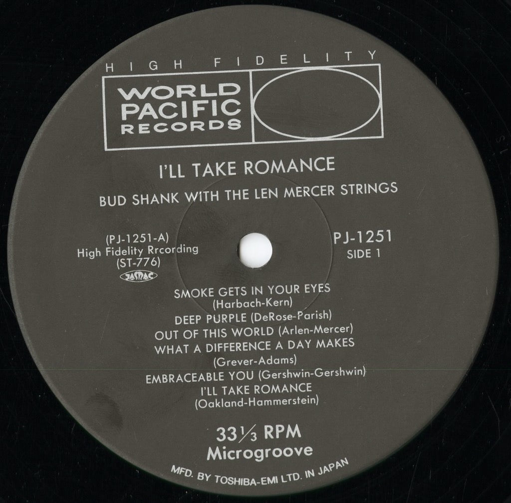 Bud Shank - I'll Take Romance (PJ-1251) 1992 JPN World Pacific Records|中古LP
