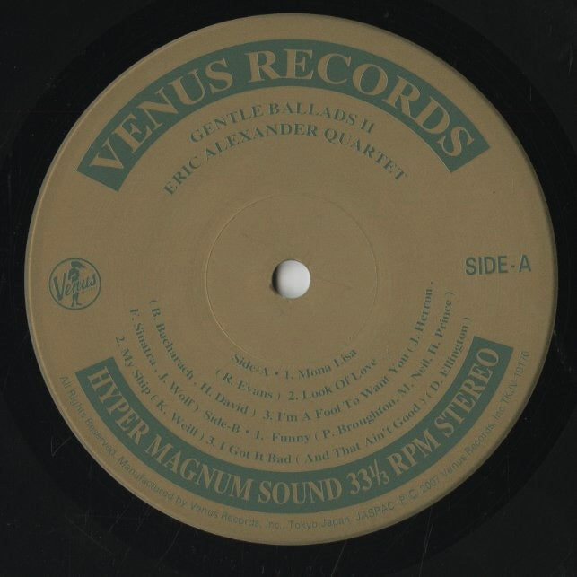 Eric Alexander - Gentle Ballads II (TKJV-19170) 2007 JPN Venus|中古LP