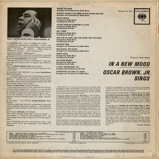Oscar Brown Jr. – In A New Mood (CL 1873) LP 1962 US Columbia | 中古LP