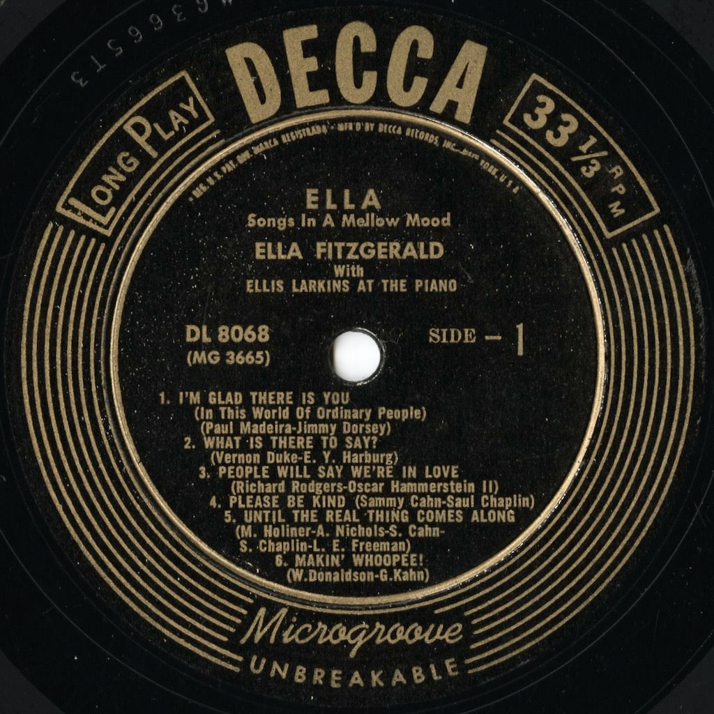 Ella Fitzgerald / エラ・フィッツジェラルド / Songs In A Mellow Mood (DL 8068)