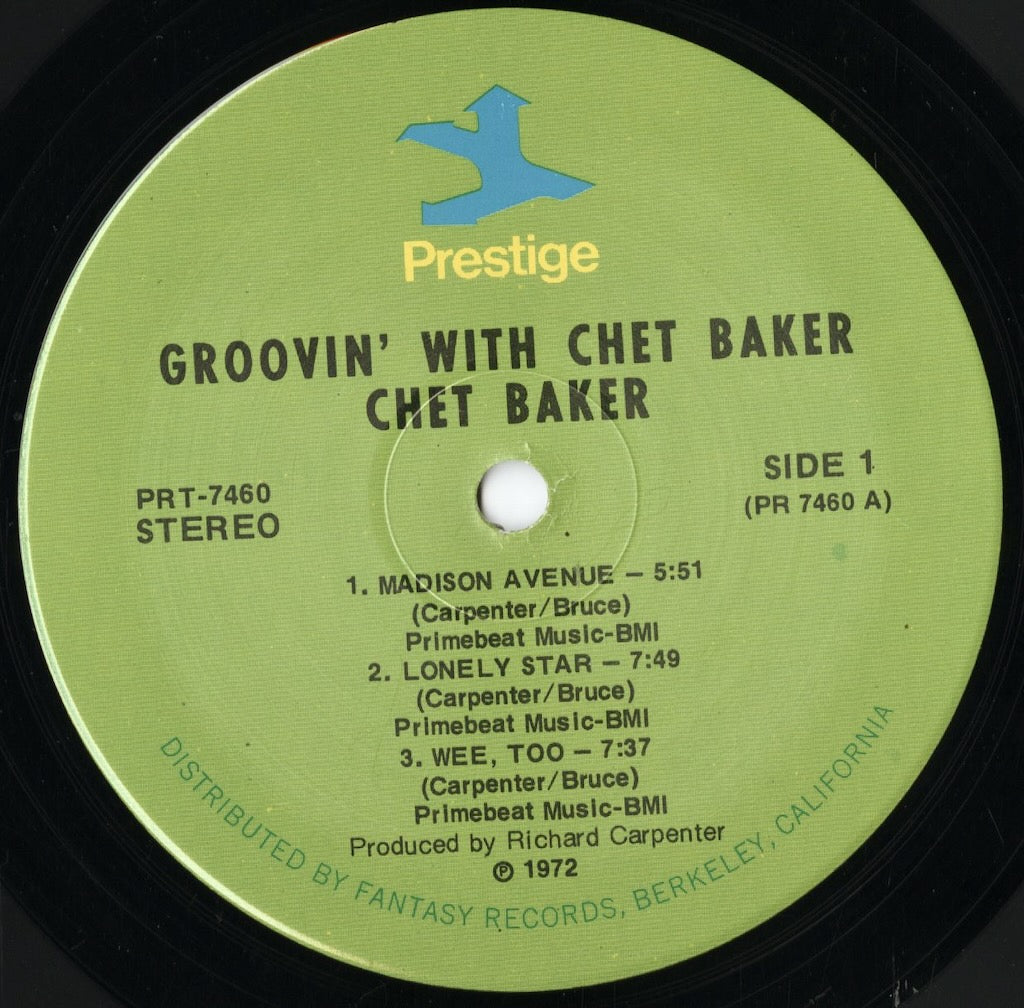 Chet Baker Quintet - Groovin' With The Chet Baker Quintet (PRT-7460) LP 1972 US Prestige|中古LP