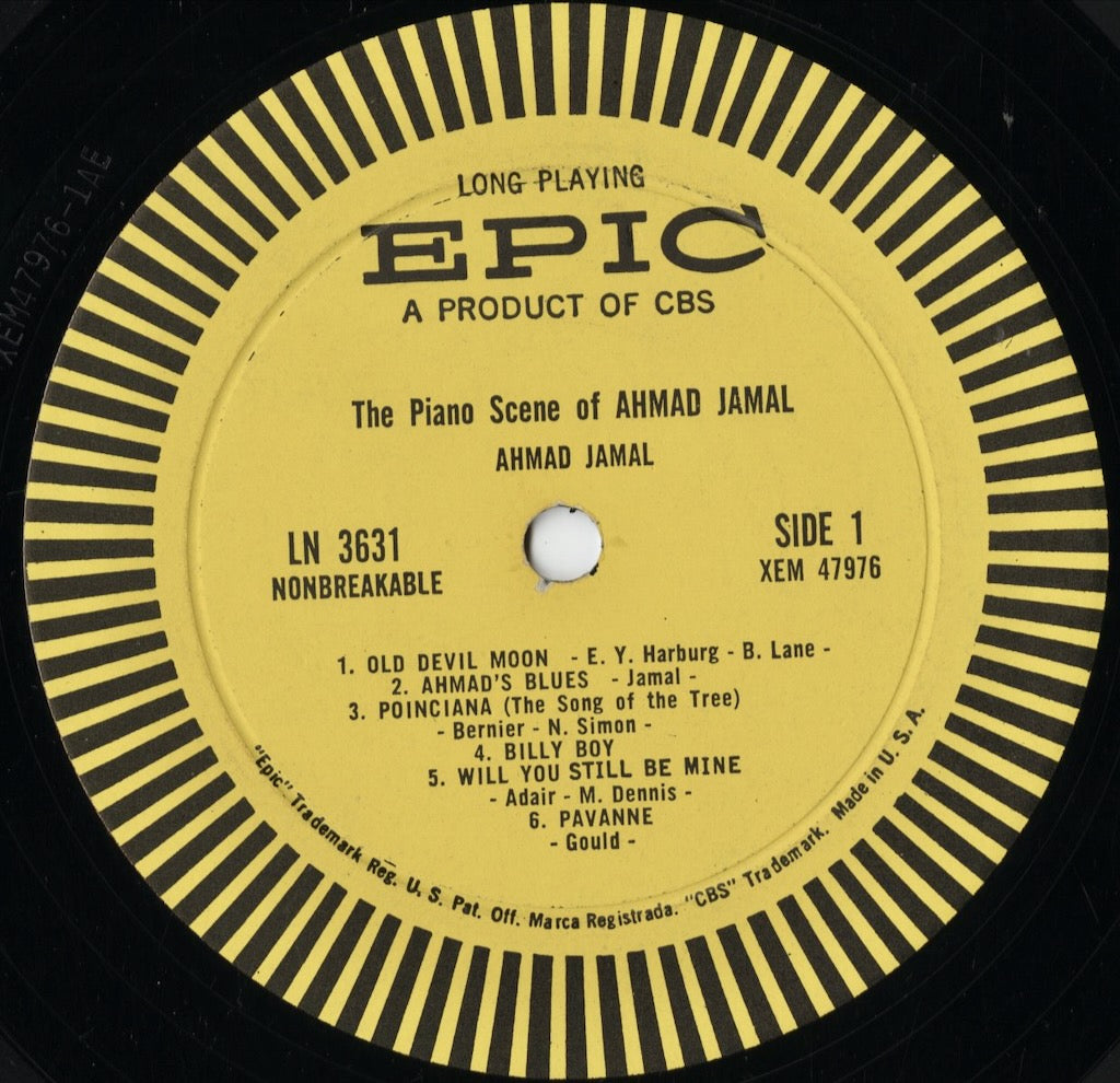 Ahmad Jamal - The Piano Scene Of Ahmad Jamal (LN3631) LP 1959 US Epic|中古LP