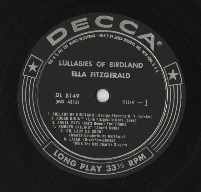 Ella Fitzgerald / エラ・フィッツジェラルド / Lullabies Of Birdland (DL 8149)