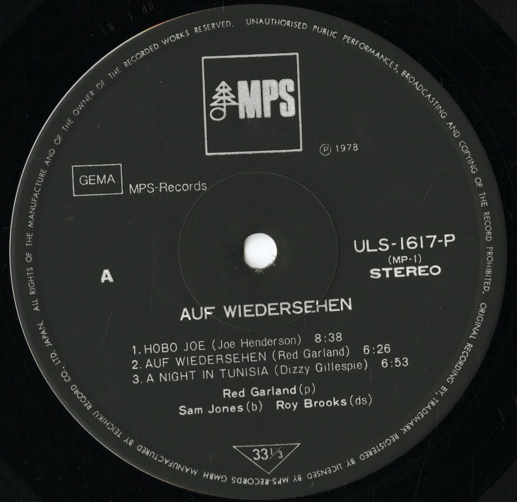 Red Garland - Auf Wiedersehen (ULS-1617-P) 1978 JPN MPS|中古LP