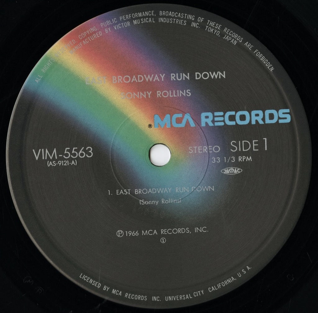 Sonny Rollins / ソニー・ロリンズ / East Broadway Run Down (VIM-5563)