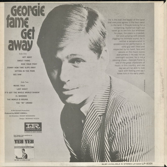 Georgie Fame - Get Away (LP-9331) 1966 US Imperial|中古LP