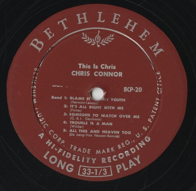 Chris Connor / クリス・コナー / This Is Chris (BCP-20)