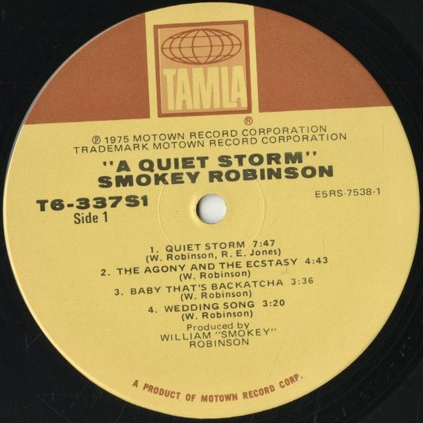 Smokey Robinson / スモーキー・ロビンソン / A Quiet Storm (T6-337S1)