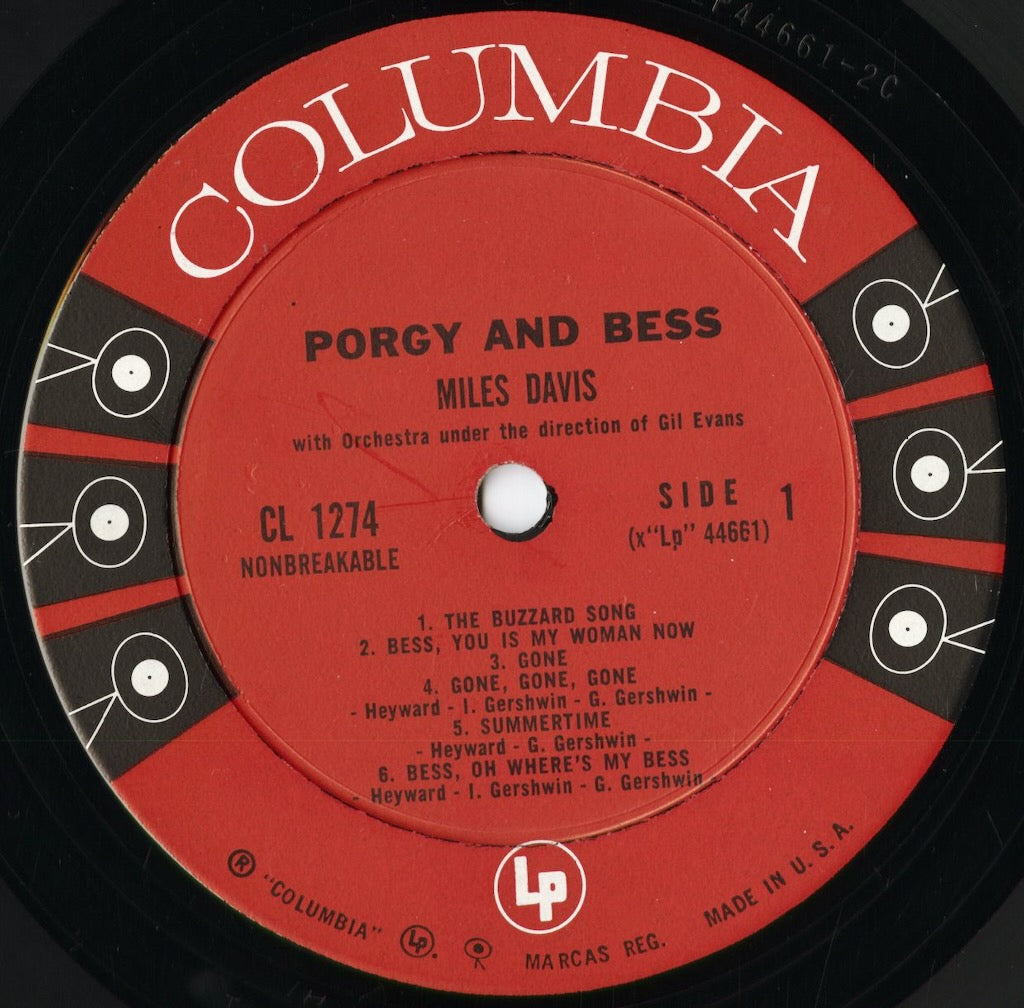 Miles Davis - Porgy And Bess (CL 1274) 1959 US Columbia MONO|中古LP