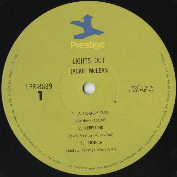Jackie McLean / ジャッキー・マクリーン / Lights Out! (LPR-8899)