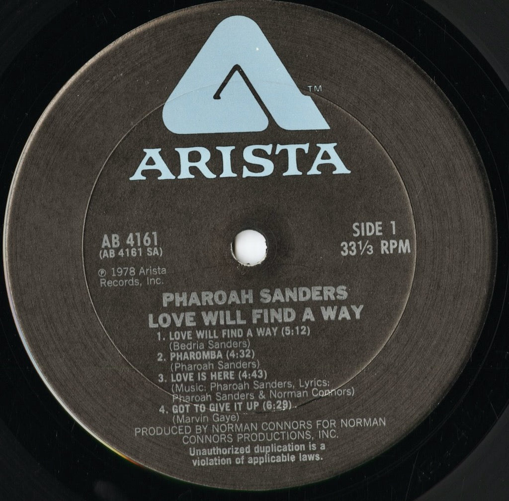 Pharoah Sanders - Love Will Find A Way (AB 4161) 1978 US Arista|中古LP