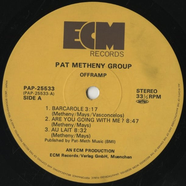 Pat Metheny / パット・メセニー / Offramp (PAP-25533)