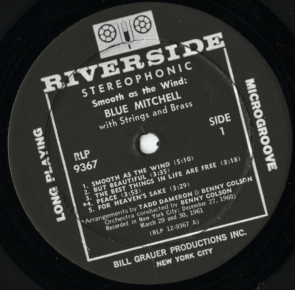Blue Mitchell - Smooth As The Wind (RLP 9367) LP 1961 US Riverside|中古LP