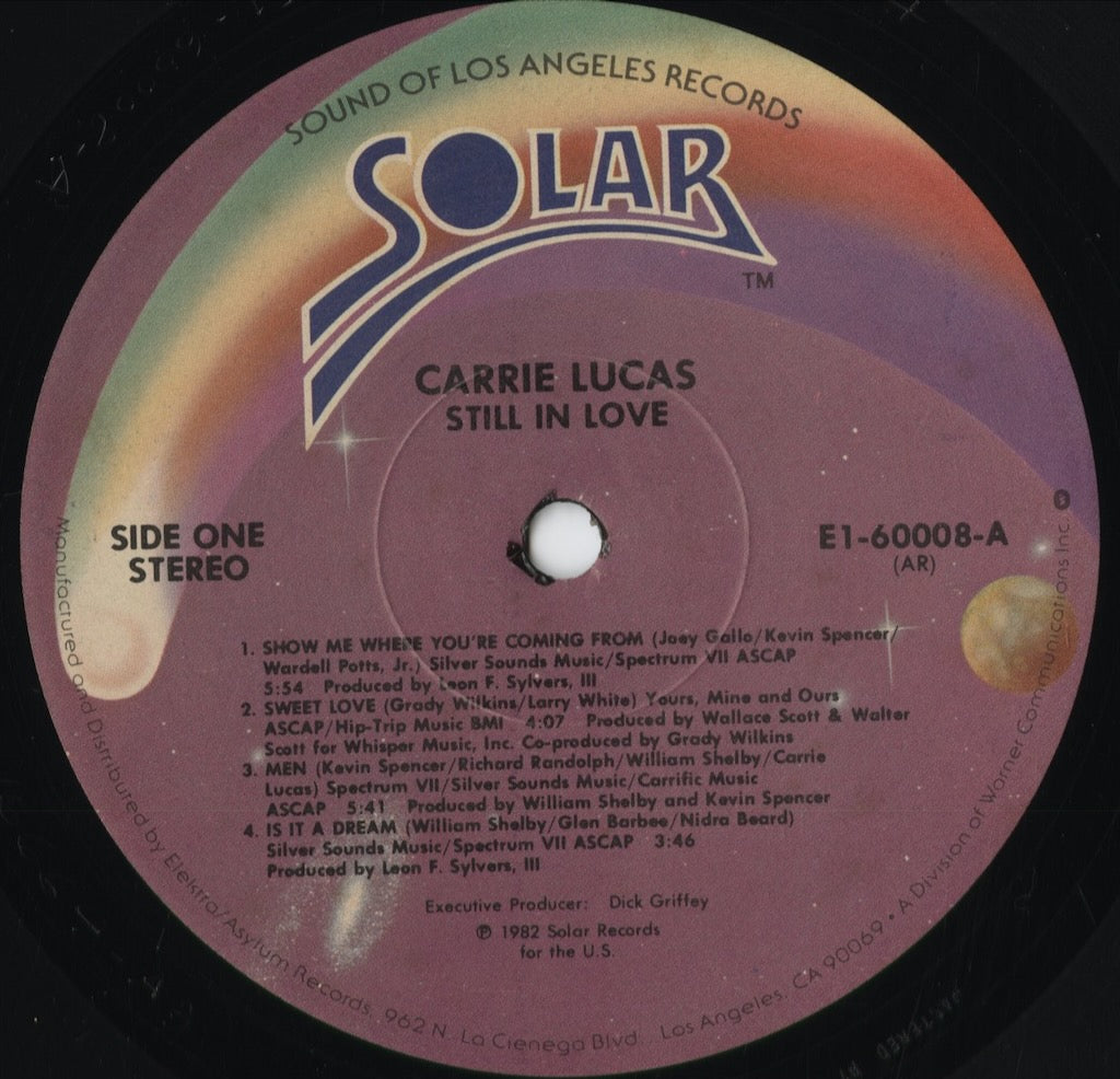 Carrie Lucas - Still In Love (E1-60008) 1982 US Solar|中古LP