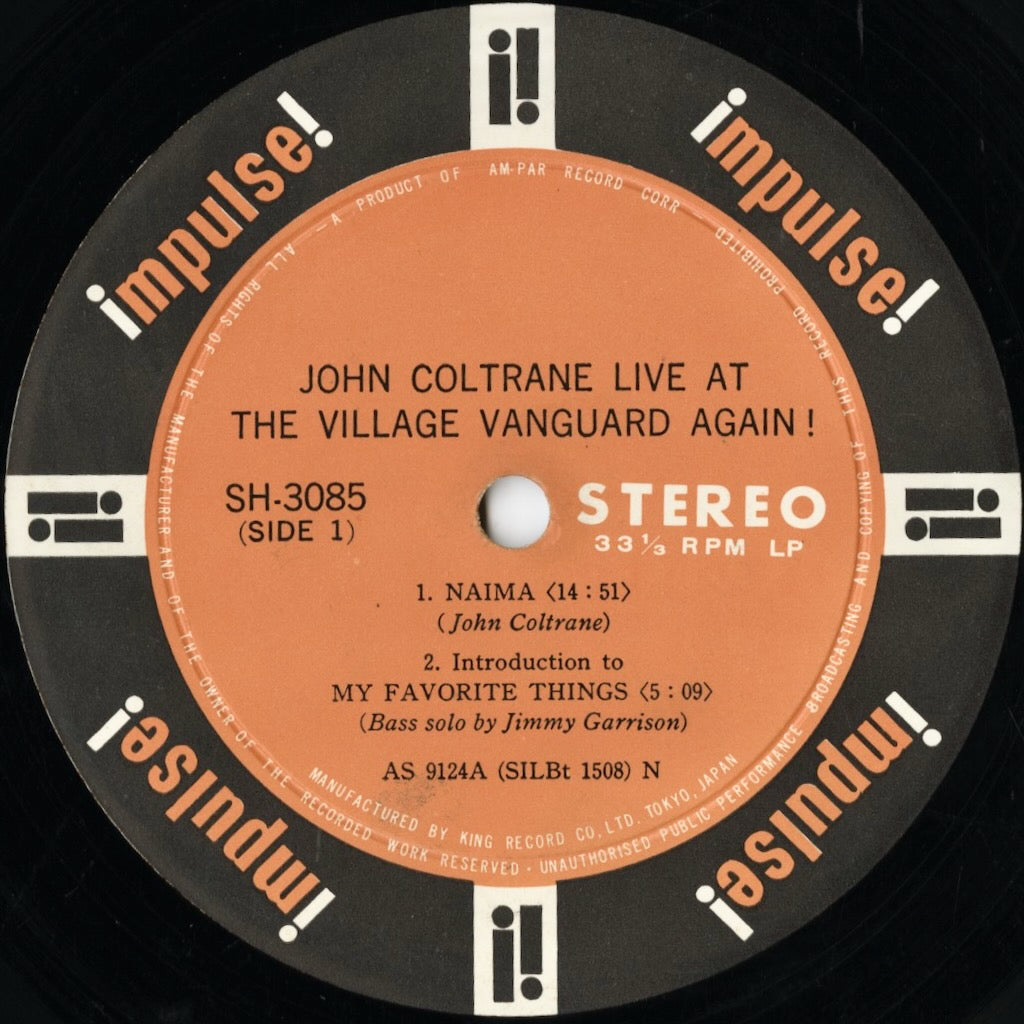 John Coltrane / ジョン・コルトレーン / Live At Village Vanguard Again! (SH 3085)