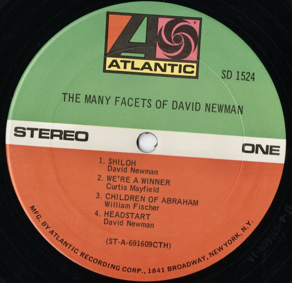 David Newman – The Many Facets Of David Newman (SD 1524) LP 1969 US Atlantic|中古LP
