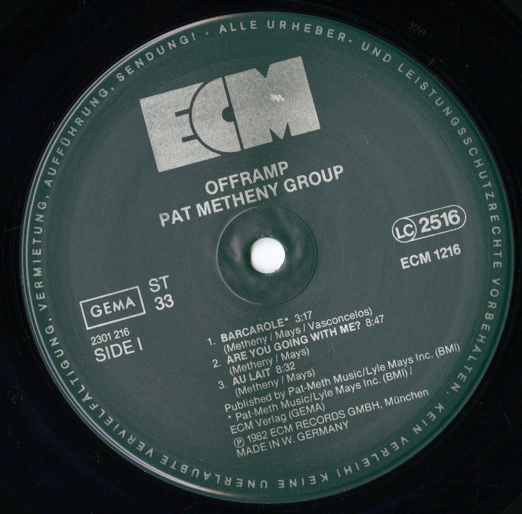 Pat Metheny / パット・メセニー / Offramp (ECM-1216)独オリジナル盤