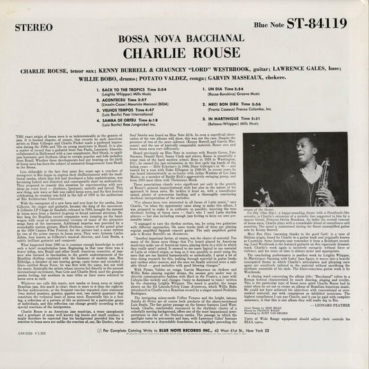 Charlie Rouse - Bossa Nova Bacchanal (GXK 8206) 1981 JPN Blue Note|中古LP