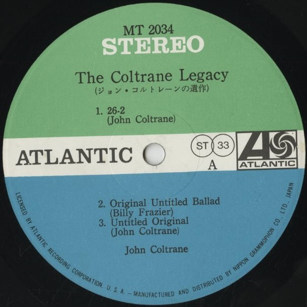 John Coltrane / ジョン・コルトレーン / The Coltrane Legacy (MT 2034)