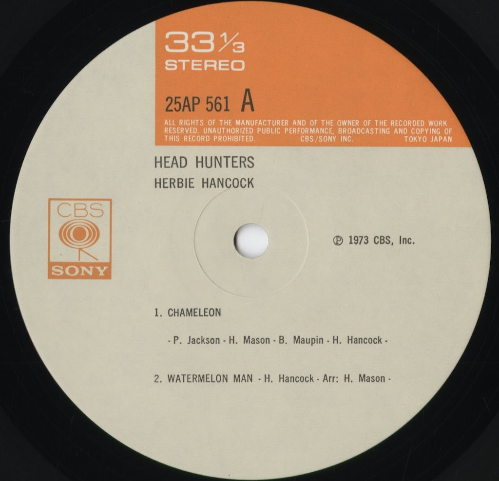 Herbie Hancock - Head Hunters (25AP 561) 1977 JPN CBS/Sony|中古LP