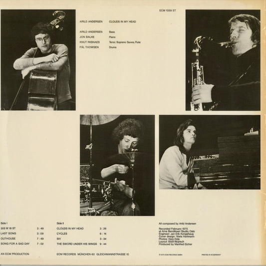 Arild Andersen - Clouds In My Head (ECM 1059 ST) 1975 GER ECM|中古LP