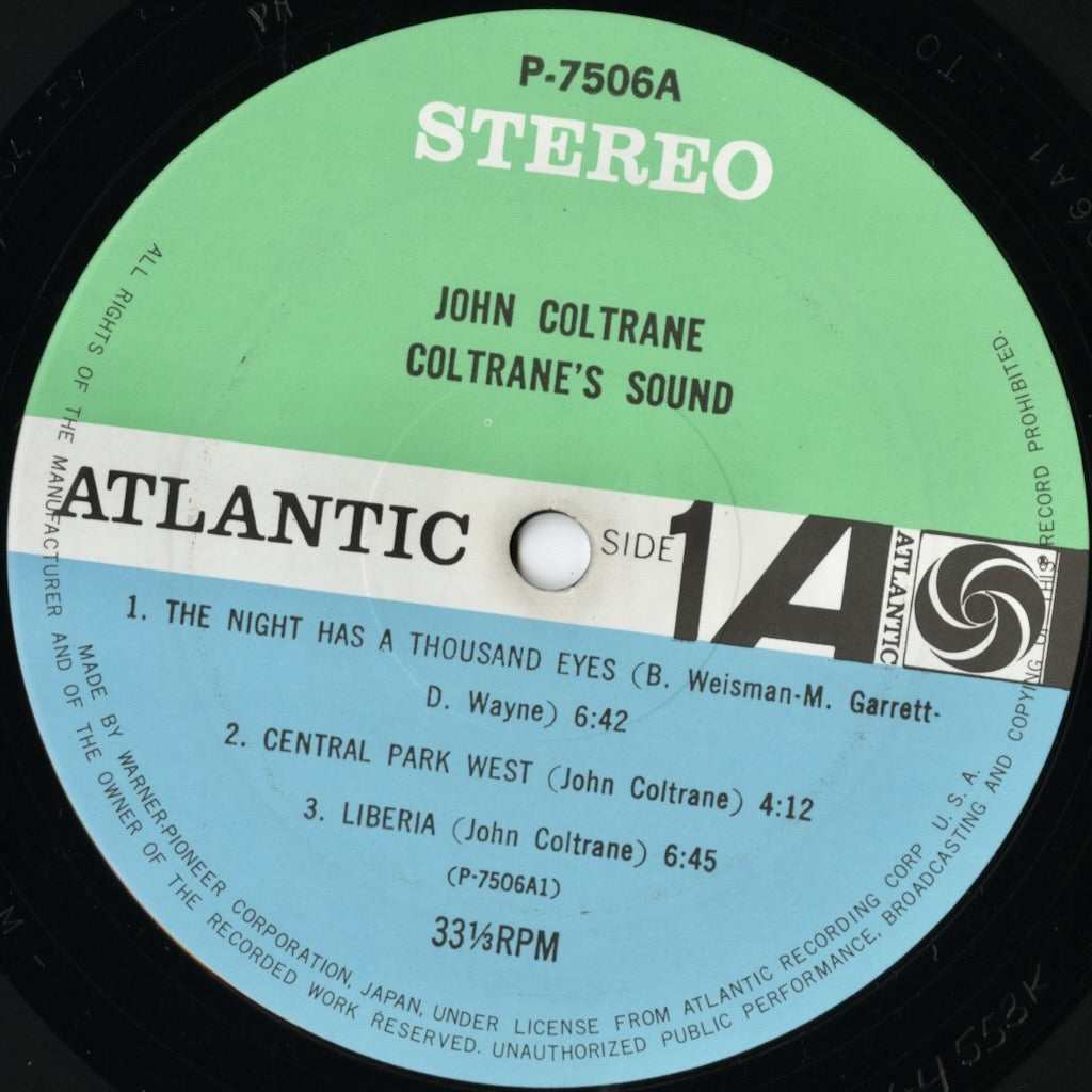 John Coltrane / ジョン・コルトレーン / Coltrane's Sound (P-7506A)