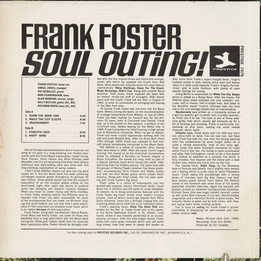 Frank Foster - Soul Outing! (PRST 7479) 1967 US Prestige|中古LP