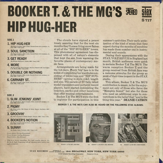 Booker T. & The M.G.'s - Hip Hug Her (S717) 1967 US Stax|中古LP