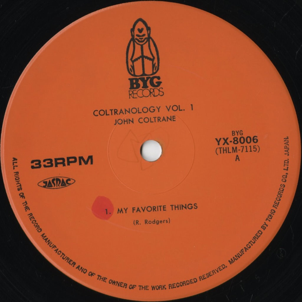 John Coltrane - Coltranology Vol.1 (YX-8006) 1979 JPN BYG|中古LP