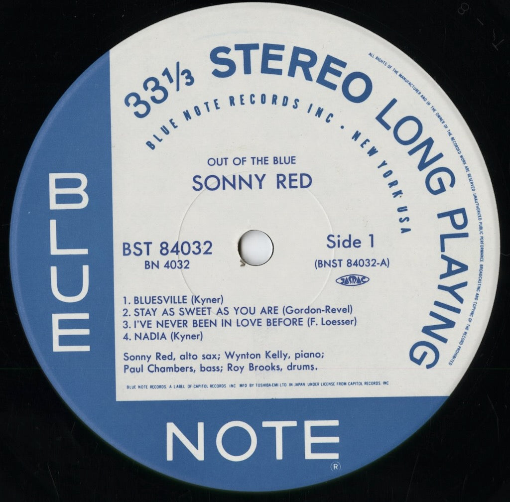 Sonny Red - Out Of The Blue (BN 4032) 1989 JPN Blue Note|中古LP