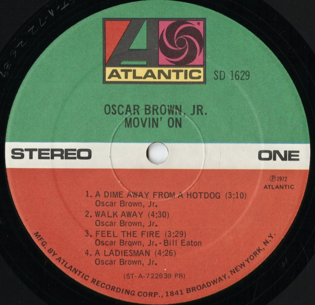 Oscar Brown Jr. - Movin' On (SD 1629) 1972 US Atlantic|中古LP