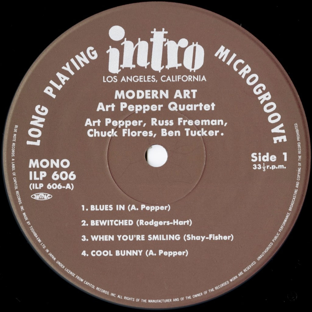 Art Pepper / アート・ペッパー / Modern Art (ILP 606)