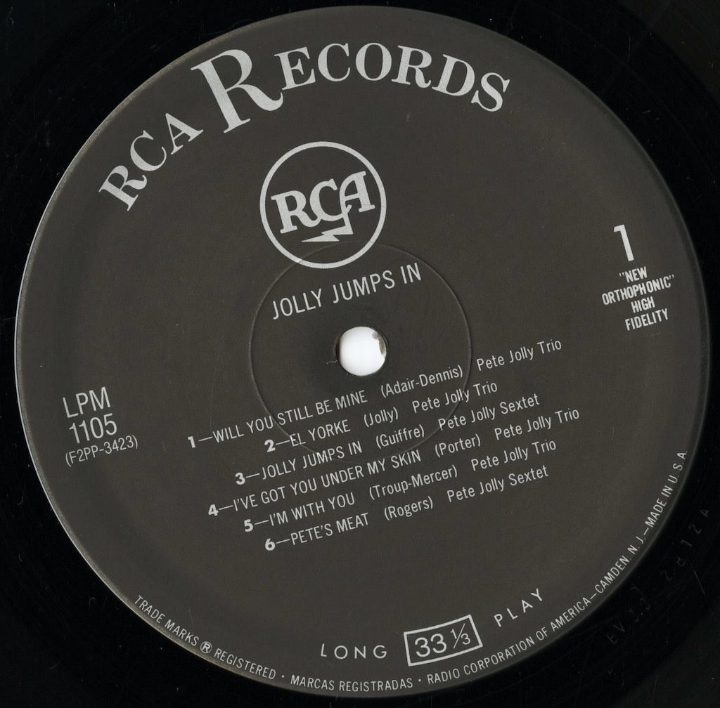 Pete Jolly – Jolly Jumps In (BVJJ-2812) LP 1993 JPN RCA|中古LP