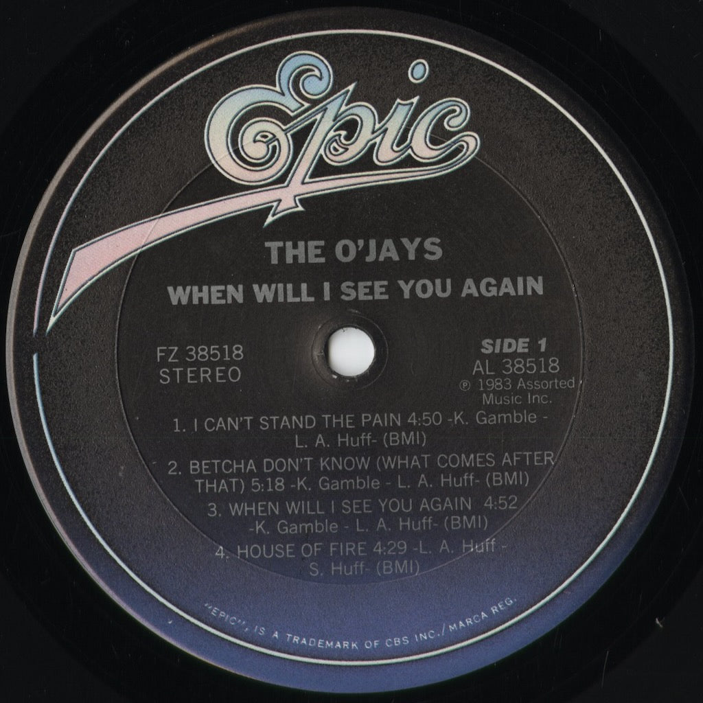 The O'Jays - When Will I See You Again (FZ 38518) 1983 US Epic|中古LP