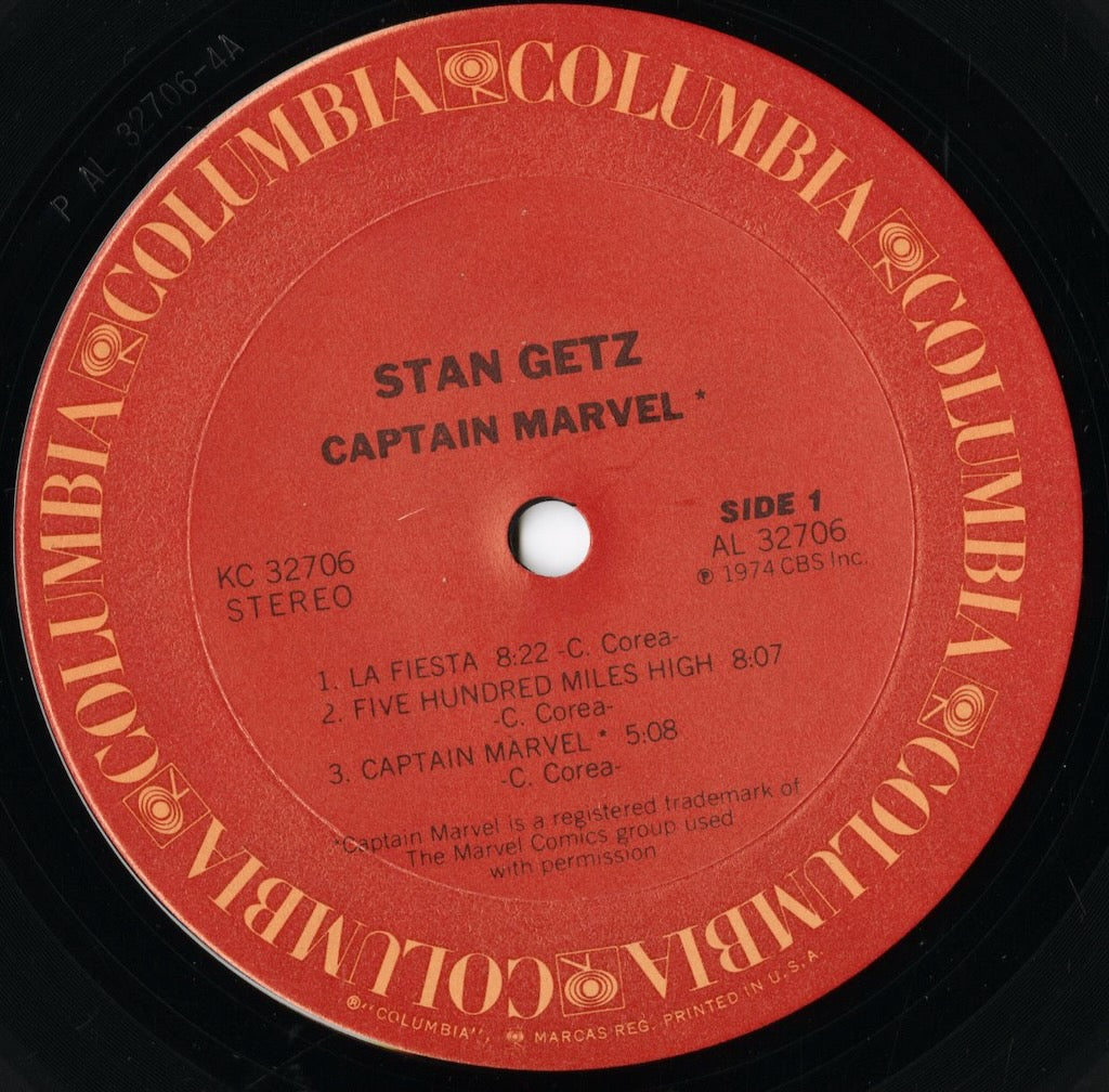 Stan Getz - Captain Marvel (PC 32706) LP 1975 US Columbia|中古LP