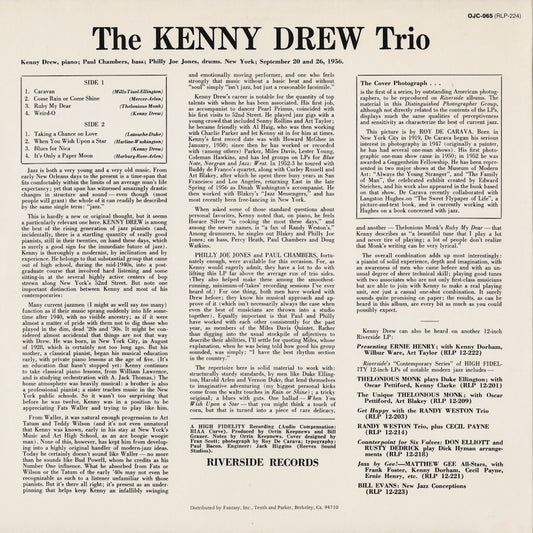 Kenny Drew – The Kenny Drew Trio (OJC-065) 1983 US Riverside / Original Jazz Classics | 中古LP