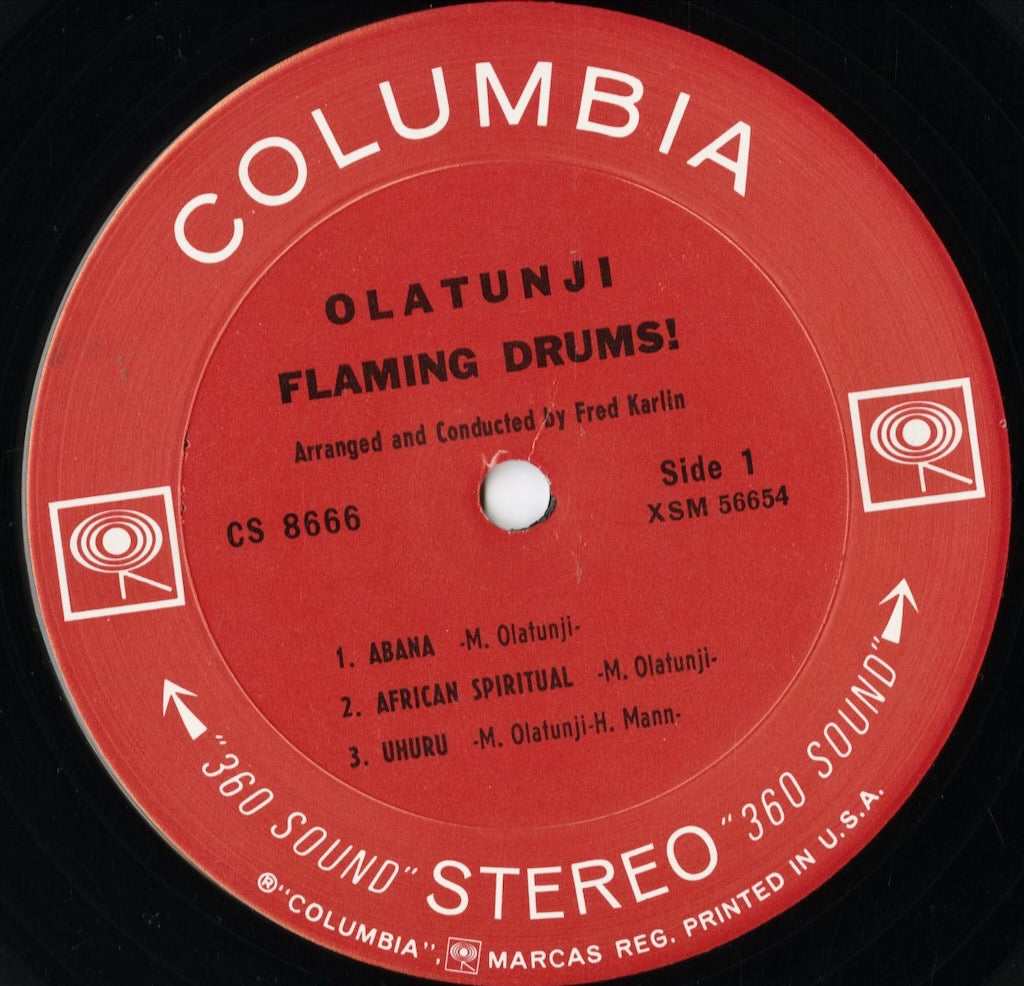 Olatunji - Flaming Drums! (CS 8666) LP 1960's US Columbia|中古LP