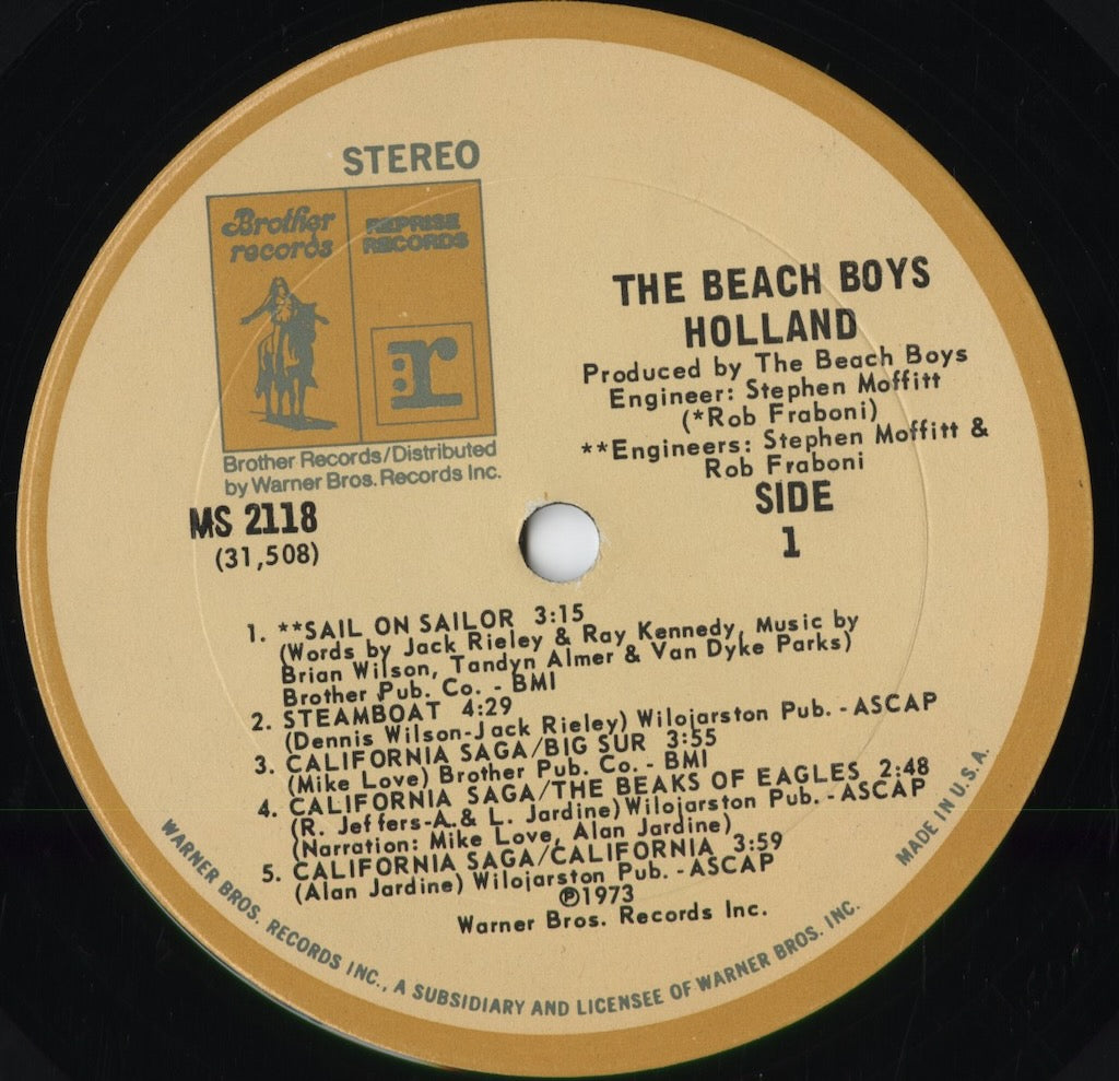 The Beach Boys - Holland (MS 2118) 1973 US Reprise|中古LP