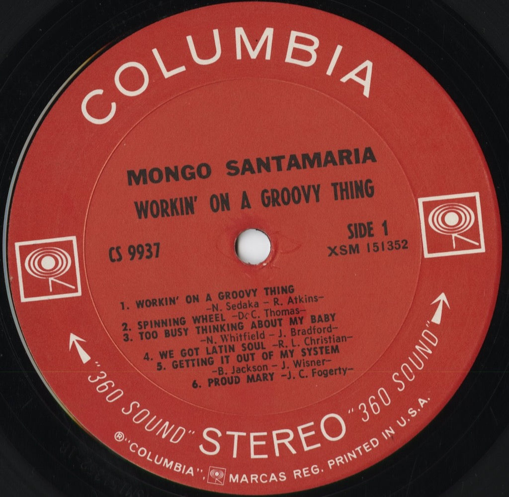 Mongo Santamaria - Workin' On A Groovy Thing (CS 9937) 1969 US Columbia|中古LP