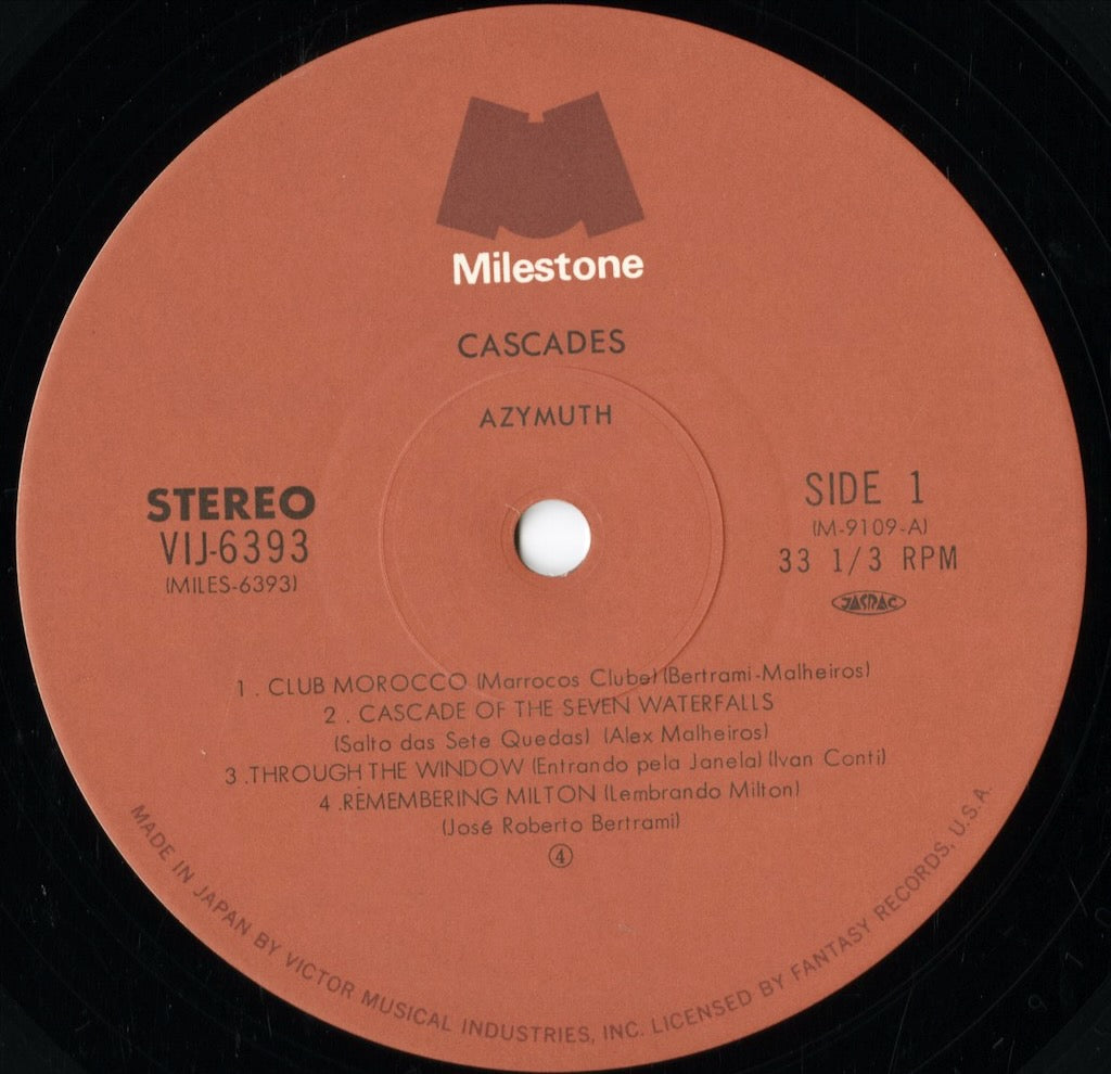 Azymuth - Cascades (VIJ-6393) 1983 JPN Milestone|中古LP
