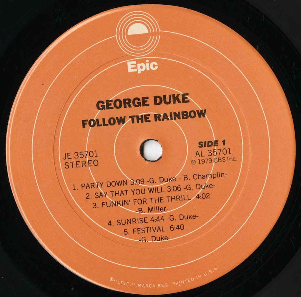 George Duke - Follow The Rainbow (JE 35701) LP 1979 US Epic|中古LP