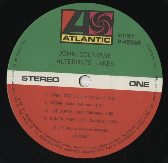John Coltrane / ジョン・コルトレーン / Alternate Takes (P-4556A)