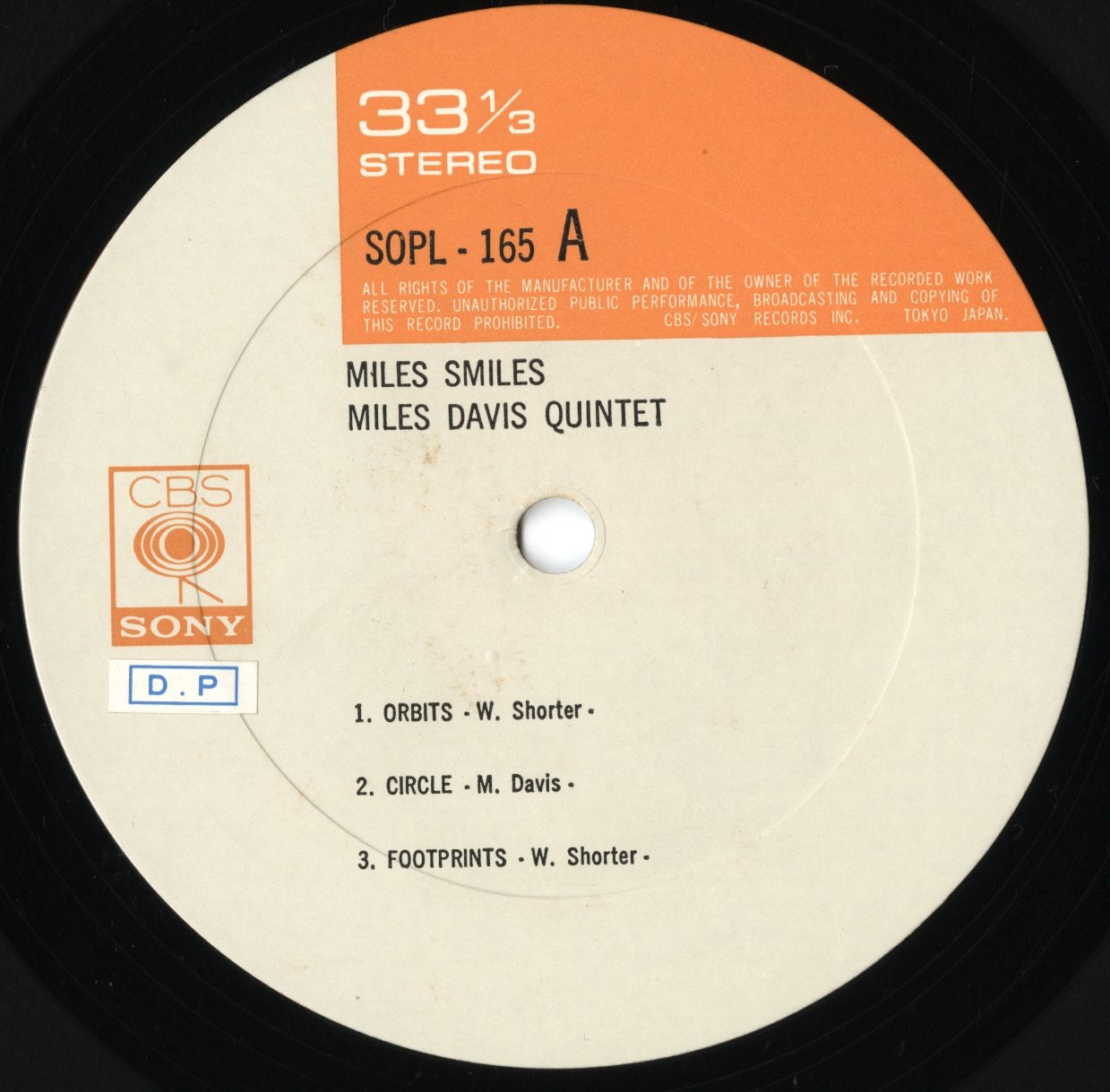 Miles Davis - Miles Smiles (SOPL-165) LP 1973 JPN CBS/Sony|中古LP