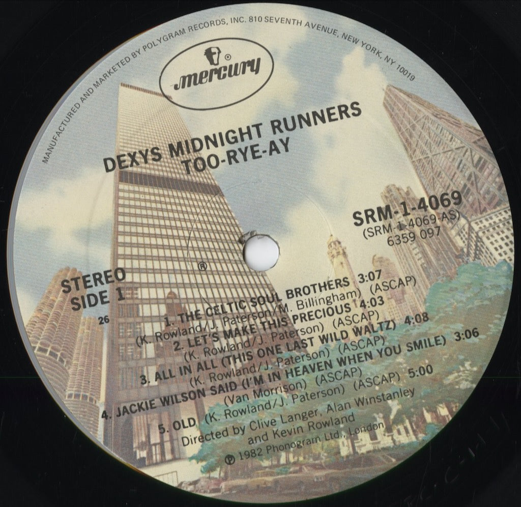 Kevin Rowland & Dexys Midnight Runners - Too-Rye-Ay (SRM-1-4069) 1982 US Mercury|中古LP